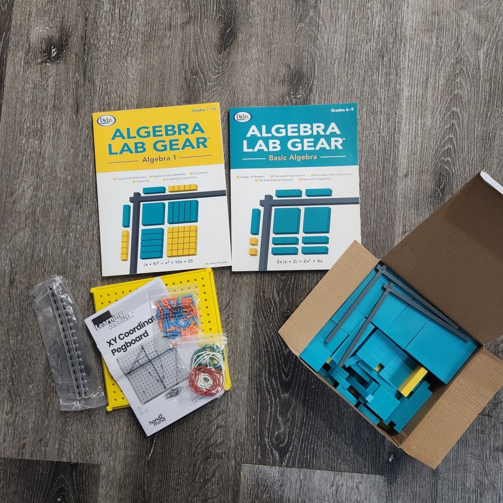 Didax Algebra Lab Gear Set for 2 Students with hand2mind XY Coordinate Pegboard